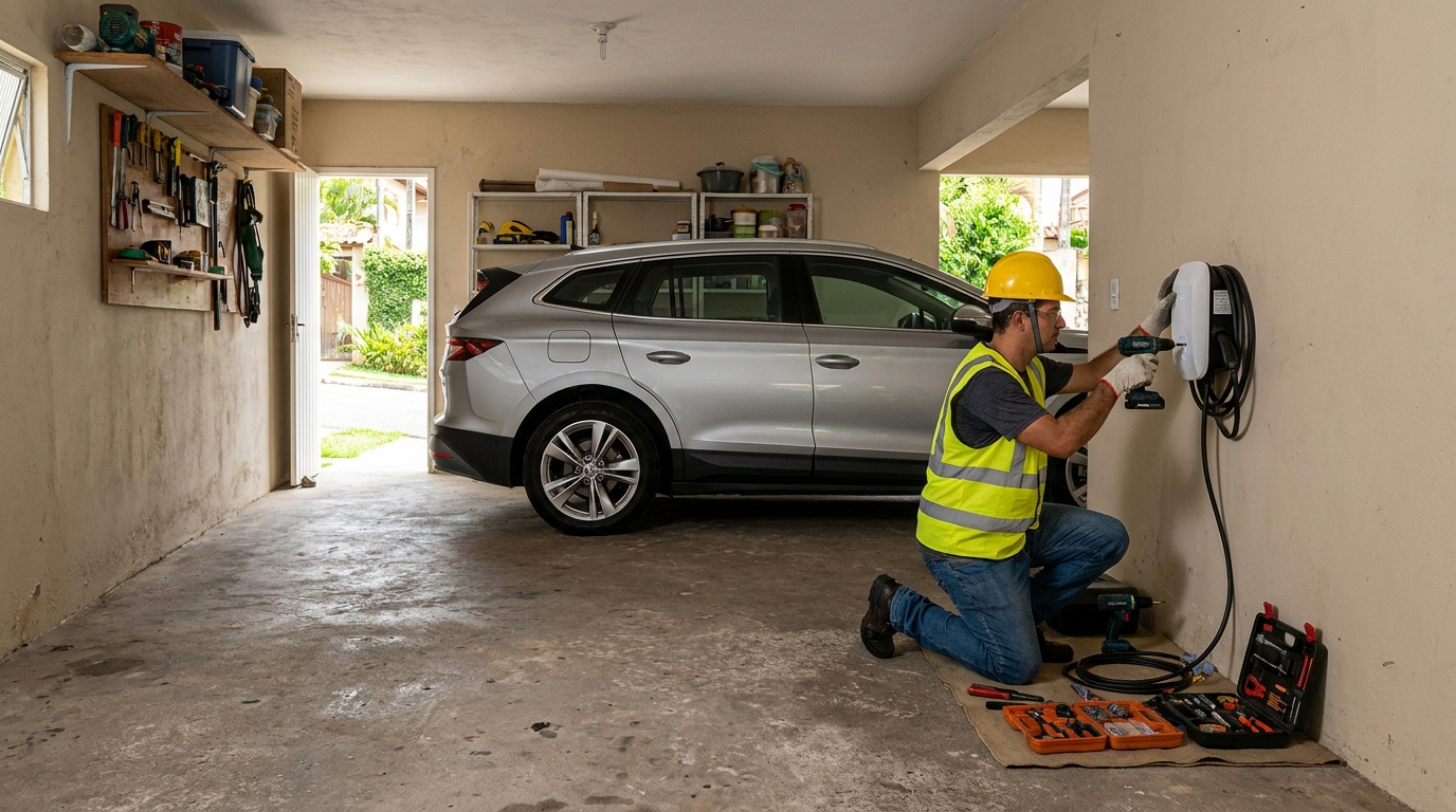 Ponto de Tomada para Carro Elétrico