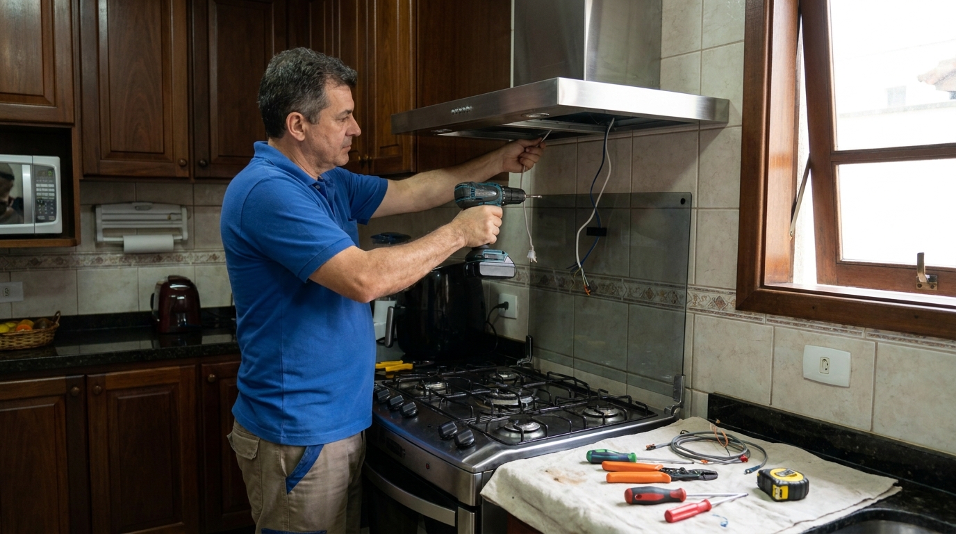 Instalação de Exaustor de Banheiro e Cozinha